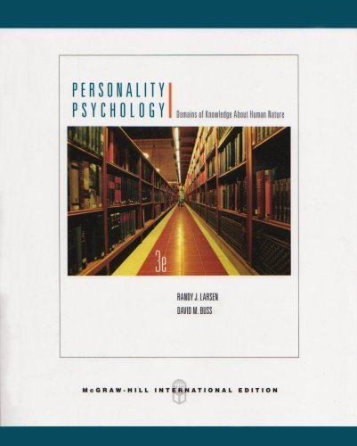 Personality Psychology: Domains of Knowledge About Human Nature (3rd Internation