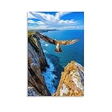 Poster auf Leinwand, Motiv: Fliegender Adler, Wandkunst, 