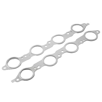 LS MLS Exhaust Manifold Gasket Set, Multi-Layer Stainless Steel Header Exhaust Manifold Gaskets for All LS Series Engines Except LS7, Replaces 12617944