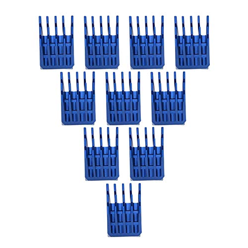 FILFEEL 10-Pack Blue Aluminum Cooling Fins for 3D Printer Stepper Motor Drivers with Efficient Heatsink Design