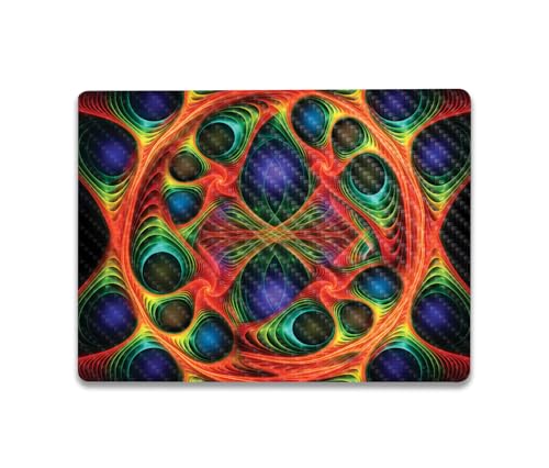 Image of MightySkins Carbon Fiber Skin Compatible with Microsoft Surface Laptop Go 3 (2023) Full Wrap Kit - Fabric Fractal | Protective Durable Textured Carbon Fiber Finish | Made in The USA