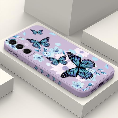Coque Samsung S22 Plus anti-choc en silicone liquide souple violet
