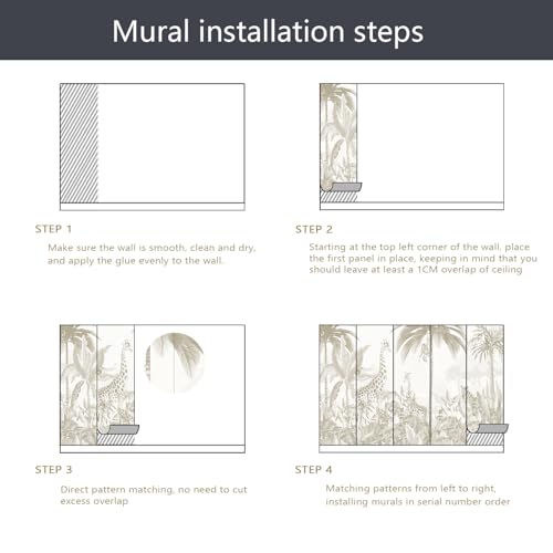 PYFFYP- Safari Wallpaper Tropical Jungle Mural for Nursery(Not Peel and Stick) by PYFFYP - Image 4