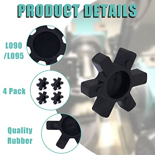 Flexible L095 Nbr Rubber Spider Insert Solid Spider Center Inserts Fits For Lovejoy Martin L-Jaw Coupling (4 Pack) #TOP2