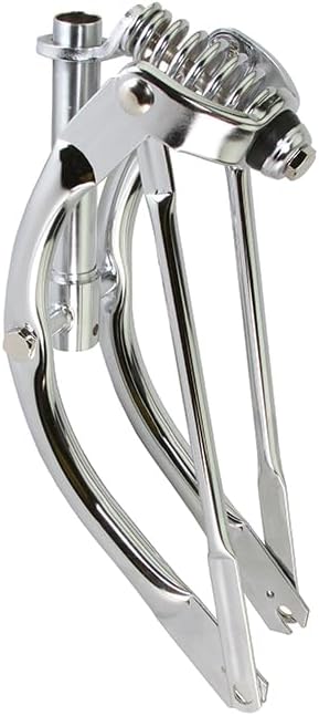Lowrider Bike 12 Bent Spring Fork 1 Inch Chrome.