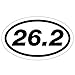 Gone For a Run 26.2 Marathon Car Magnet - White