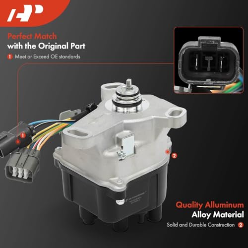 A-Premium Ignition Distributor with Cap and Rotor Compatible with Honda Prelude 1993 1994 1995 1996 2.2L by A-Premium - Image 7