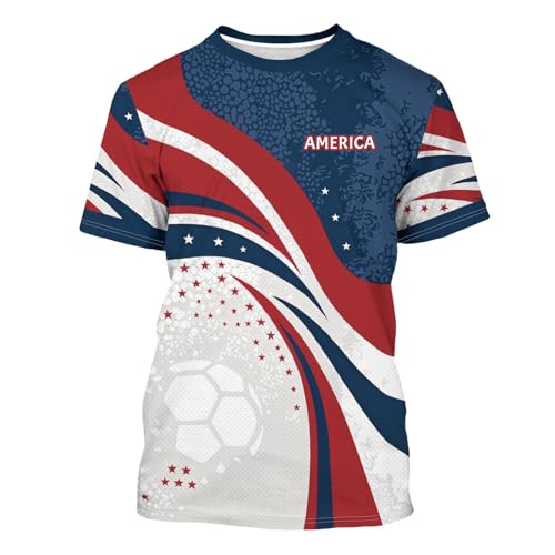 Gukefun America Soccer Jersey Women Breathable Quick Dry
