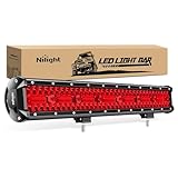 Nilight 20 Inch LED Light Bar Red Triple Row 420W...