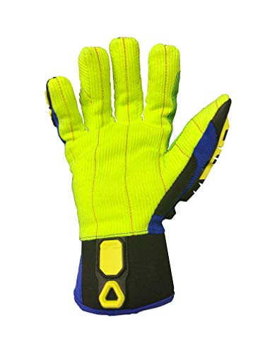Ironclad Cotton Corded Waterproof Glove; Tpr Impact Protection, Waterproof Liner, A2 Cut Resistant, Slip Fit Cuff, Sized Xl, Blue #TOP1