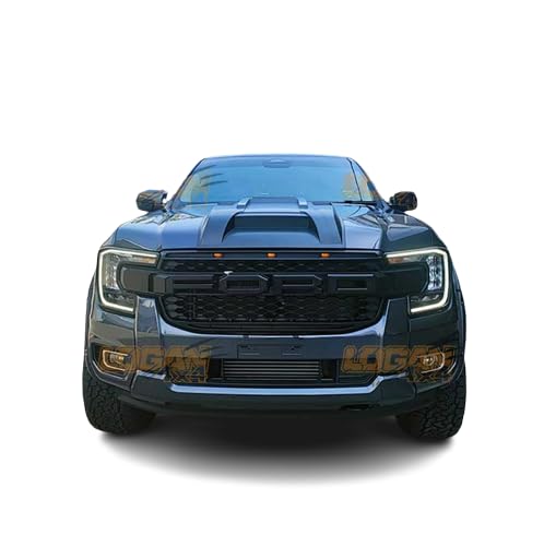 Enjoliveurs De Capot Sportifs Pour Ford Ranger Wildtrak 2015-2023 - Prise D'air Noir - Neuf Sous Boîte