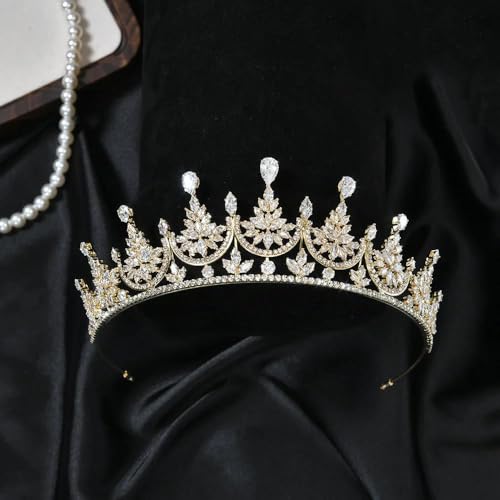 Women's Trendy Full Zircon Water Drop Pattern Evening Dress Headpiece