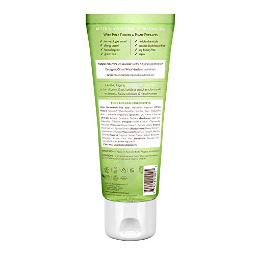Babo Botanicals, LLC Babo Botanicals After Sun Soothing Hydrating Aloe Vera Gel With Natural witch Hazel and Cucumber, Vegan, For Babies, Kids or Sensitive Skin - 8 oz