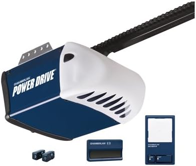 Chamberlain PD210D Power Drive 1/2-Horsepower Security-Plus Chain-Drive Garage Door Opener, Blue and White