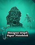  Hexagon Graph Paper Notebook: Large 1/2 inch or 0.5 inch Lined Pattern Worksheet  Prohibited Forest Game Print