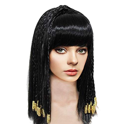 LOLANTA parrucca donna egiziana parrucca nera parrucca con frangia accessori parrucca taglia unica