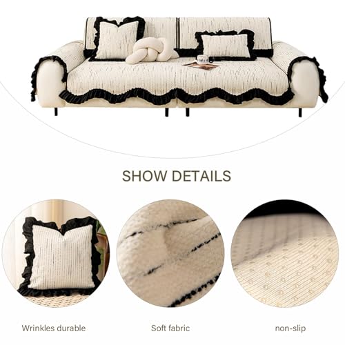 Housse de canapé en chenille haut de gamme jeté de canapé durable doux - 3