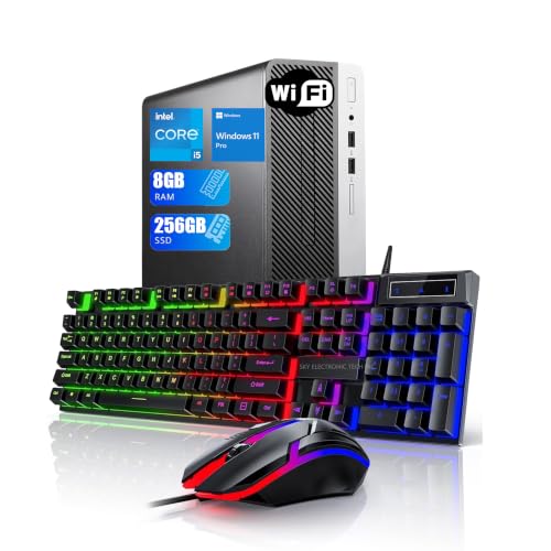 HP ProDesk 400 G4 SFF Desktop Computer, Intel Quad-Core i5-6500 up to 3.6GHz Business PC, 8 GB DDR4, 256 GB SSD, Keyboard & Mouse, WiFi&Bluetooth, Windows 11 Pro 64-bit (Renewed)