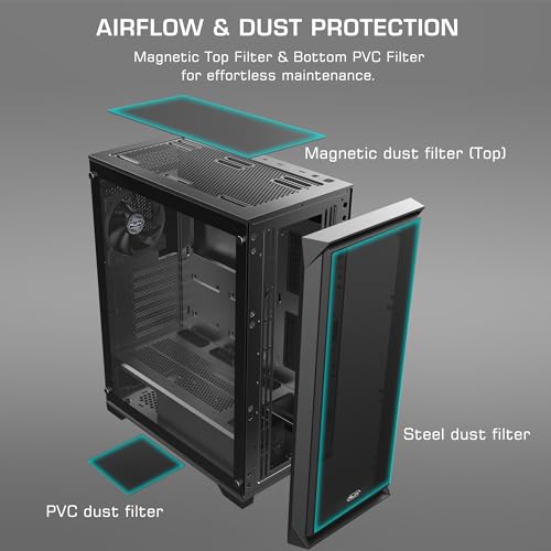 Boîtier PC blanc avec verre trempé et éclairage adressable ARGB