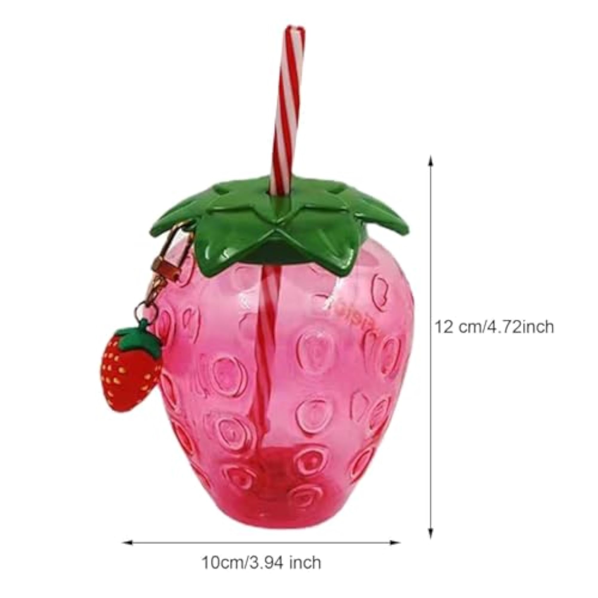 10x Strawberry Sippy Cup with Straw for Kids