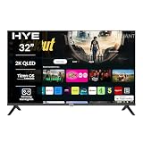 HYE TV - Smart TV, 32" Screen Size, 2K Resolution, QLED Technology, Apple AirPlay, Samsung Tizen OS & Gaming Hub, Versatile Connectivity, Black, Perfect For Streaming, Gaming & Entertainment