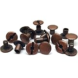 10 Pack 1/4" Length Chicago Screw With An Antiqued Copper Finish Ideal For Belts, Bags, Cases, Bridles, And More Grippers Help Lock Screw And Post In Place For Added Security Designed With a T-15 Star Tool For Added Control Hill Leather Company