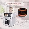 Melchioni Family | GAIA PLUS Friggitrice ad Aria 8L XXL con Doppia Resistenza Air Fryer Senza Olio, 10 Programmi, Display LED, Timer 60 min, Temperatura 80°-200°C, 2200W