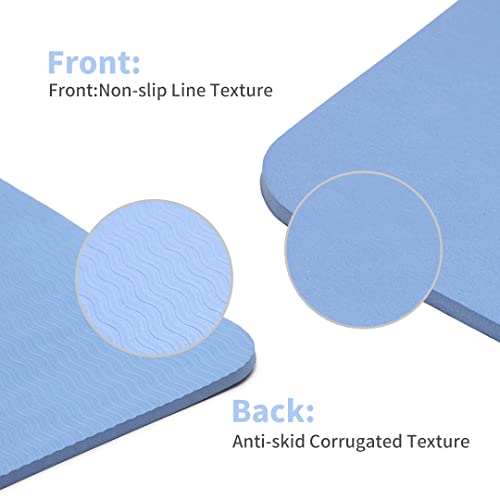 Foto von Good Nite Gymnastikmatte Yogamatte Fitnessmatte Rutschfest Trainingsmatte Sport Turn Matten Pilates Matte Bodenturnmatte Mit Tragegurt 183 x 61 x 0.6 cm (Blau)