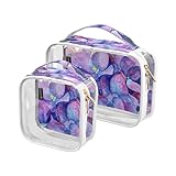 【Lot de 2 trousses de toilette de voyage approuvées par la TSA】Vous recevrez un lot de 2 trousses de rangement de voyage transparentes, taille de la petite trousse de maquillage : 17,5 x 17,5 x 7,8 cm ; taille des trousses cosmétiques de voyage de grande capacité : 25 x 17,5 x 7,8 cm (elles sont plus grandes que un litre et non approuvées par la TSA). Les deux ensembles vous permettent de diviser vos articles facilement, parfaits pour ranger des articles de toilette, des cosmétiques, et plus encore.