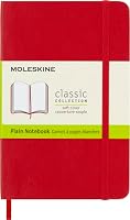 Moleskine Classic Soft Cover Notebook - Plain - Pocket - Scarlet Red, (QP613F2)