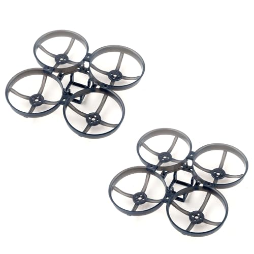 Happymodel 85mm Whoop Frame for Tiny Whoop Mobula8 &ndash; Durable Brushless Micro Frame with Low-Mount FC Design &ndash; Supports 3-Hole & 4-Hole Motors, Fits Up to 51mm Props &ndash; Transparent Black
