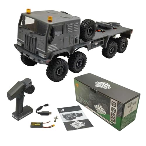 HOBBYPLUS Helidirect 1/18 RC Crawler CR18P Terranaut 8x8 RC Truck Remote Control Car w Full-Lock 8WD RTR Active All-Wheel Steering, 2-Speed...