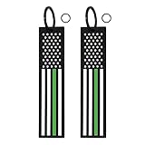 WOSITE 2 PACK American Flag Keychain Tag with Key Ring for Men Women Keys, Cars, Motorcycles, Bicycl