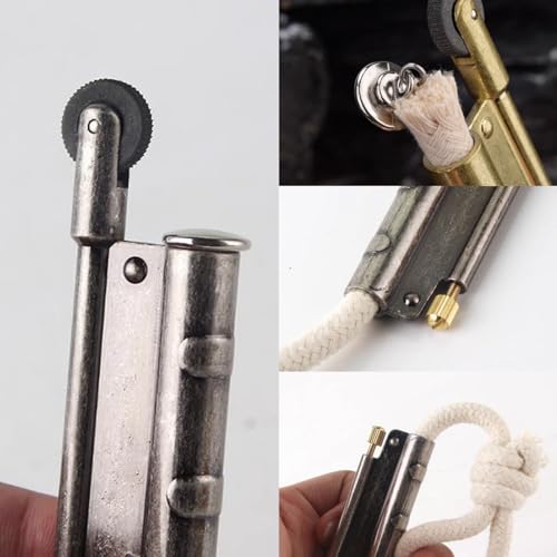 Encendedor Vintage de Metal con Cuerda a Prueba de Viento miniatura 4