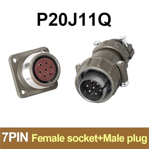 Conector circular P20 de 20mm con tornillo de 7 pines P20J11Q 2