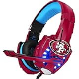 Skinit Decal Skin Compatible with BENGOO G9000 Gaming Headset - Officially Licensed NFL San Francisco 49ers Large Logo Design