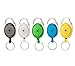 Yueton Pack of 5 Different Colors Translucent Retractable Reels Key Ring Keychain Metal Plastic Key Holder