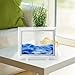 Coitak Moving Sand Art Picture, Sandscape, Moving Desktop Art for Home Decor and Office, Medium Size 9x7(Blue)
