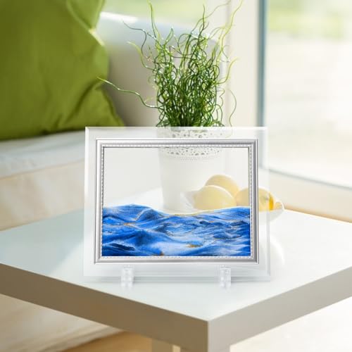 Coitak Moving Sand Art Picture, Sandscape, Moving Desktop Art for Home Decor and Office, Medium Size 9x7(Blue) by Coitak - Image 6