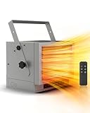 InoKraft 5000W Electric Garage Heater with Remote, Ceiling Mount Fan Forced Shop Heater with Digital Thermostat, 240V Hardwired Space Heater for Garage&Workshop, 12-hour Timer and Overheat Protection