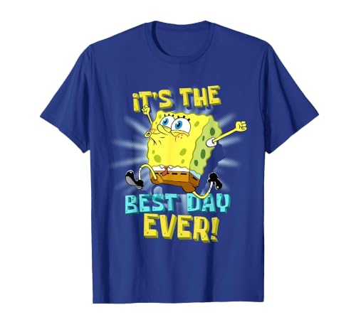 Spongebob It's The Best Day Ever! Birthday Kids Spongebob T-Shirt, Men, Royal Blue, Small