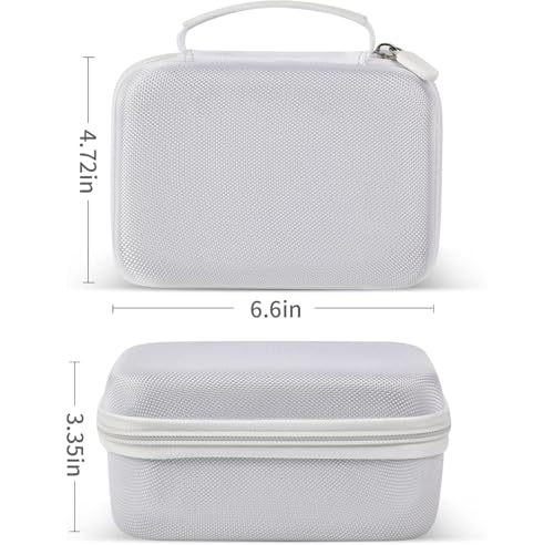 Image of Boobowl Hard Case for Phomemo M110 /M110S Label Maker, Case Only | Organized Label Roll Storage, Mesh Pocket for Charging Cable, Home Office Inventory, Small Business - White