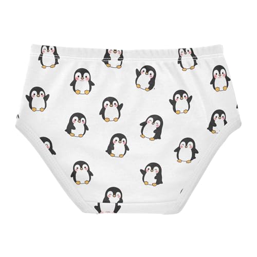 Joisal Toddlers Underwear Floral 2t Cotton Panties Little Girl Durable Underpants Briefs Cute Cartoon Penguins White2