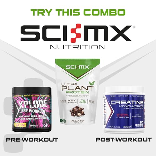 SCI-MX Ultra Plant - Chocolate Hazelnut Flavour Vegan Protein Powder Blend + Vitamin B Compex - Muscle Growth & Maintenance - Low Sugar, Non-GMO - 900g (20 servings) 34g protein per serving - Image 5