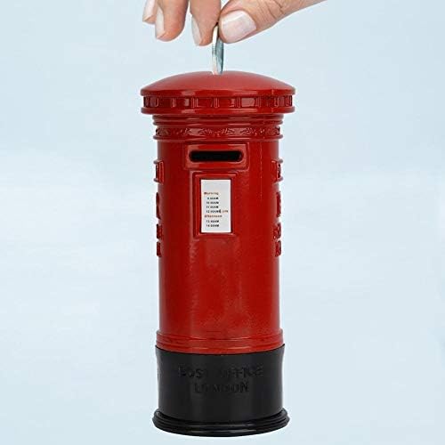 Nikou Money Deposit Box- Vintage Metal London Red Telephone Booth Saving Pot Coin Bank Gift Decoration