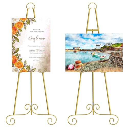 Nandae 46 H Metal Round Tube Scroll Display Easel