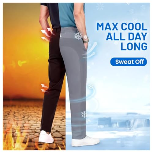 linochic Meshirons - Ice Silk Mesh Panel Casual Pants Quick-Drying and Breathable for Men Over 55+4