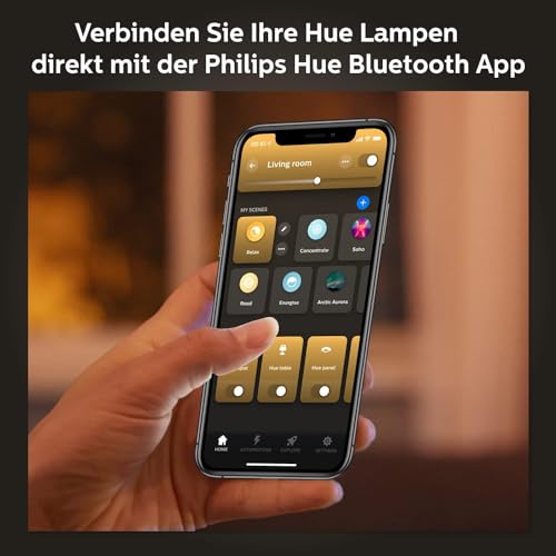 Philips Hue White Ambiance E27 3er Starter Set inkl. Smart Button, dimmbar, alle Weißschattierungen, steuerbar via App, kompatibel mit Amazon Alexa (Echo, Echo Dot) 3