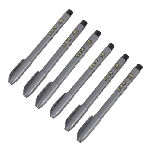 iplusmile 6個 伝統的な中国の書道 中国のブラシペン 筆 書道ブラシペン Silver