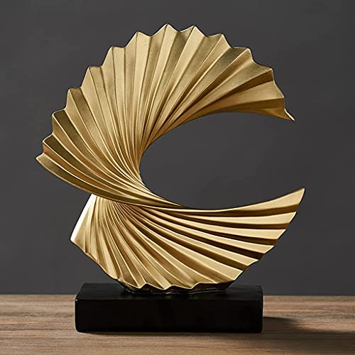 Joylern Resin Crafts Art Ornament Abstract Figurines Sculpture Desk Table Statue For Home Bedroom Living Room Garden Office - Golden #TOP3